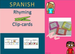 Spanish rhyming clip-cards 